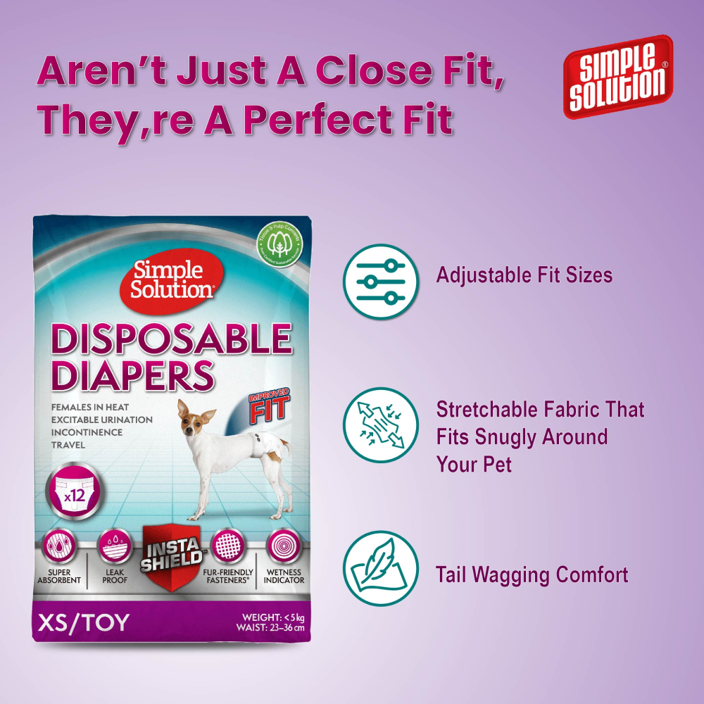 Simple Solution Disposable Diaper for Female Dogs (42x53cm) image 5