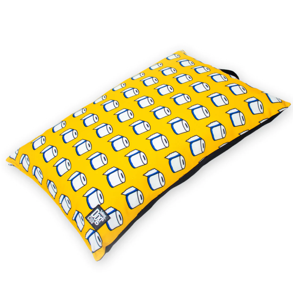 Talking Dog Club TP on my Mind Pillow Bed for Dogs and Cats (Yellow) image 5
