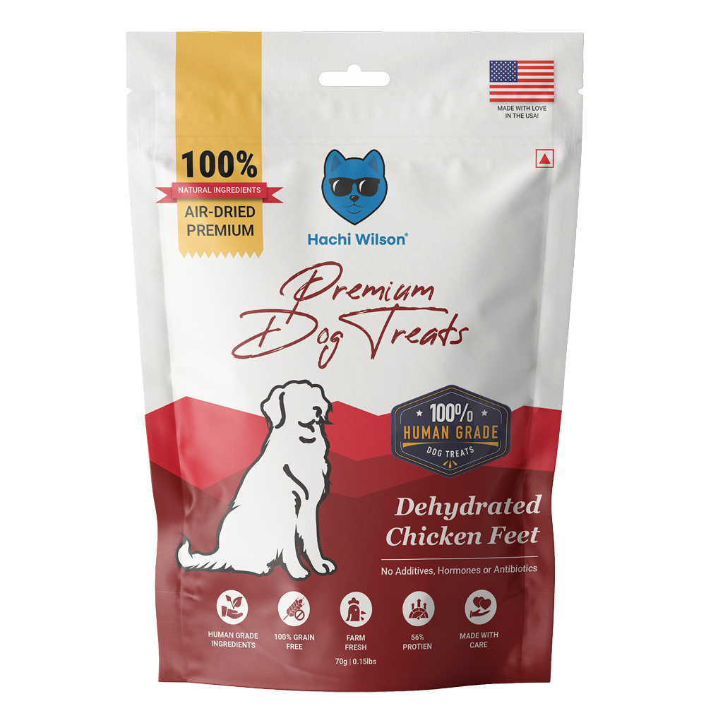 Hachi Wilson Premium Dehydrated Chicken Feet Jerky Dog Treat image 2