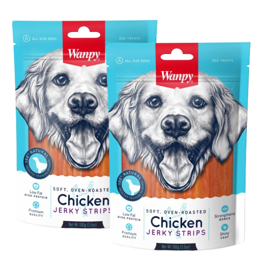 Wanpy Oven Roasted Soft Chicken Jerky Strips Dog Treats image 2