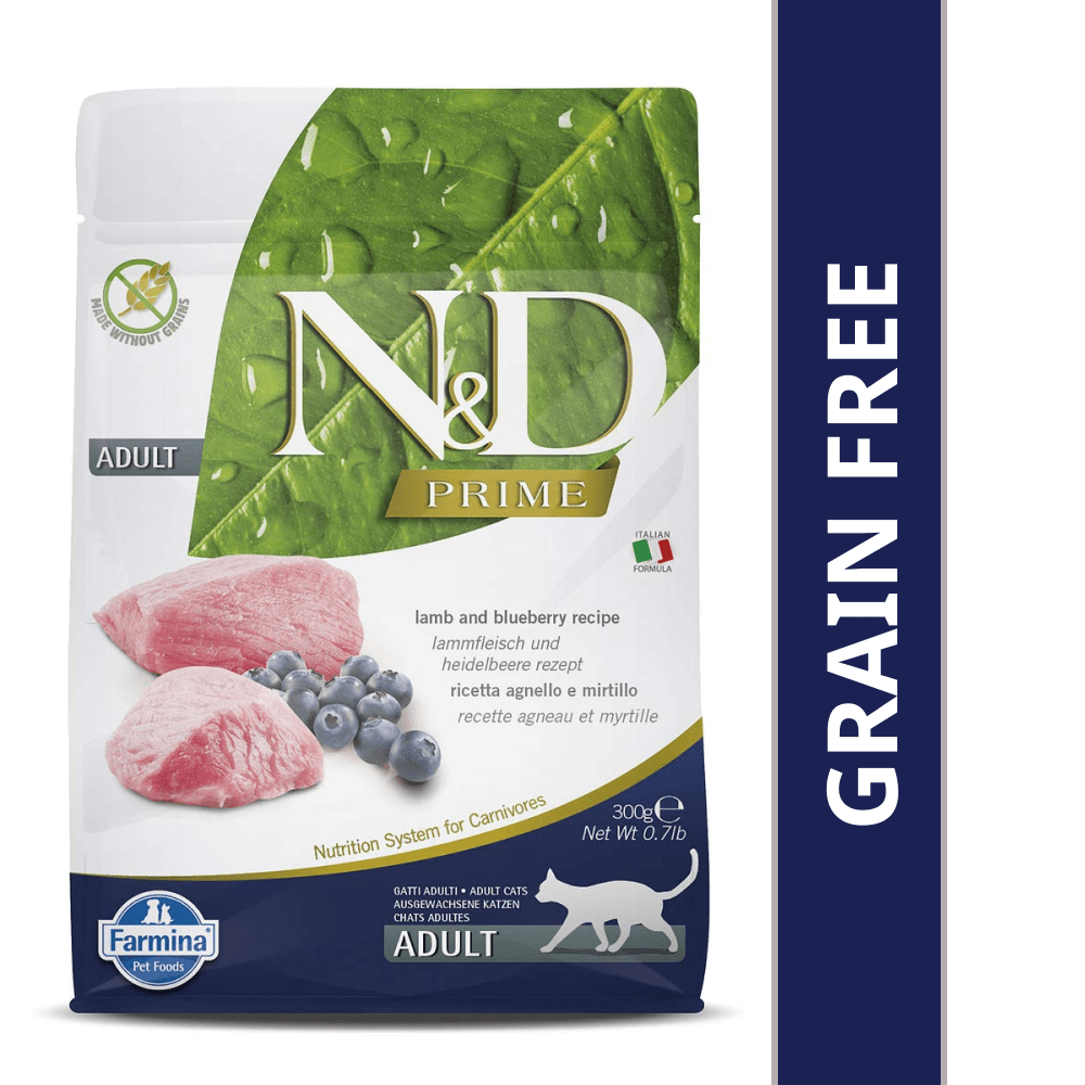 Farmina N&D Prime Lamb & Blueberry Grain Free Adult Cat Dry Food image 8