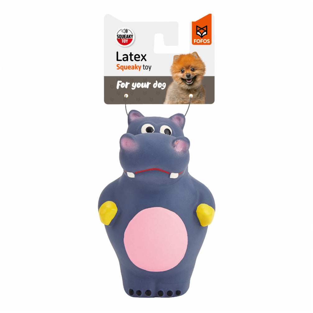 Fofos Hippo Shaped Latex Toy for Dogs image 8