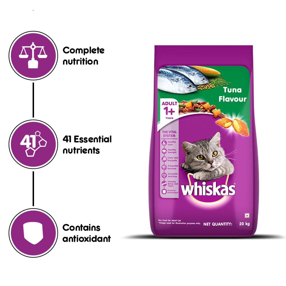 Whiskas Tuna and Tuna in Jelly Meal Adult Cat Dry and Wet Food Combo image 8