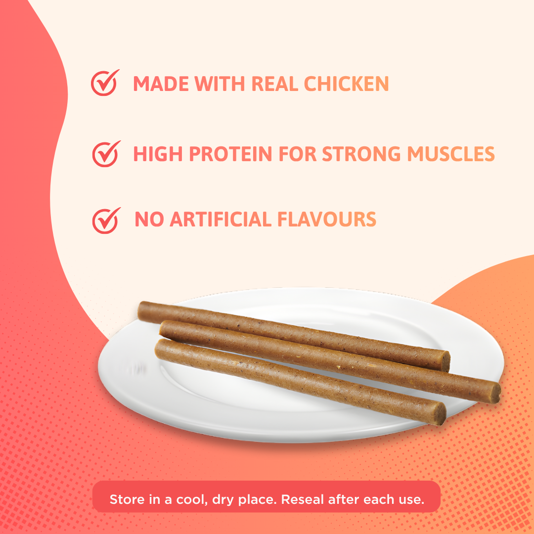 BearHugs Real Chicken Soft & Chewy Sticks Dog Treats image 2