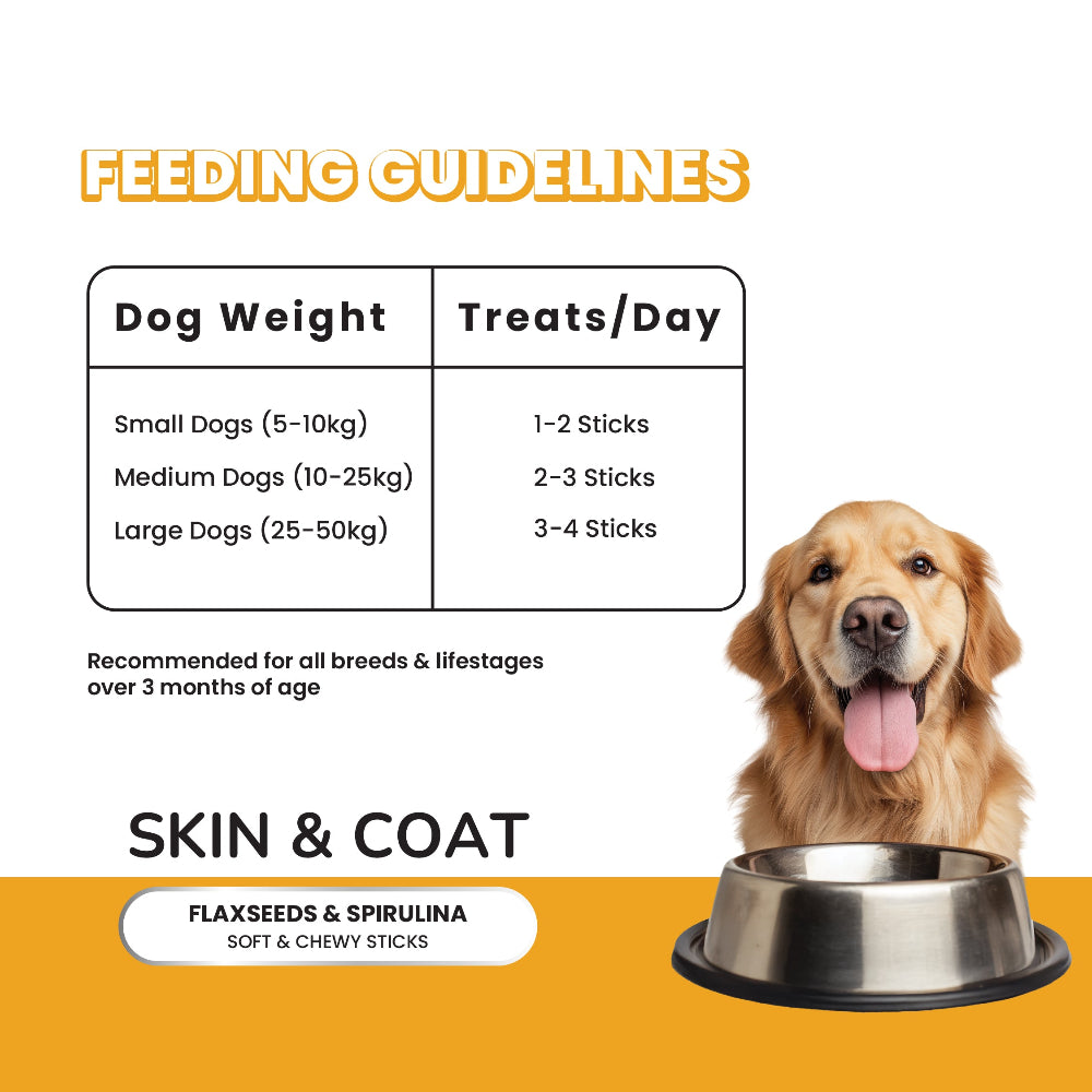 Fullr Skin & Coat Dog Treats Flaxseed & Spirulina Soft & Chewy Sticks for Dogs image 5