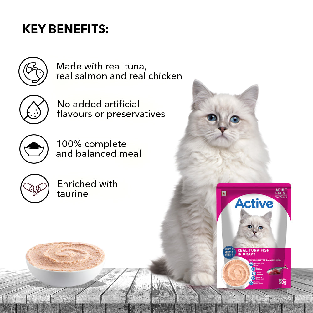 Active Real Tuna Fish in Gravy Adult Cat Wet Food ( Buy 1 Get 1 ) image 3