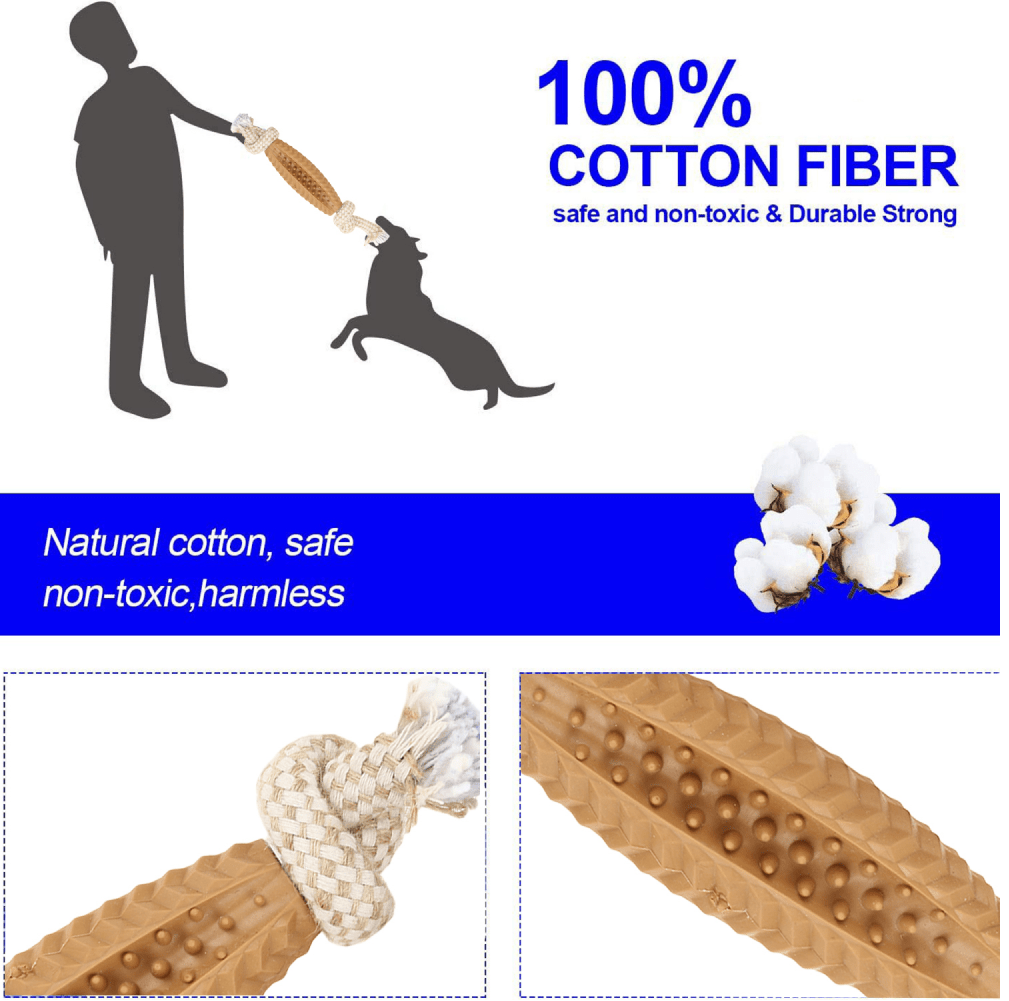 Basil Jute Rope with Spike TPR Chew Toy for Dogs | For Medium Chewers image 8