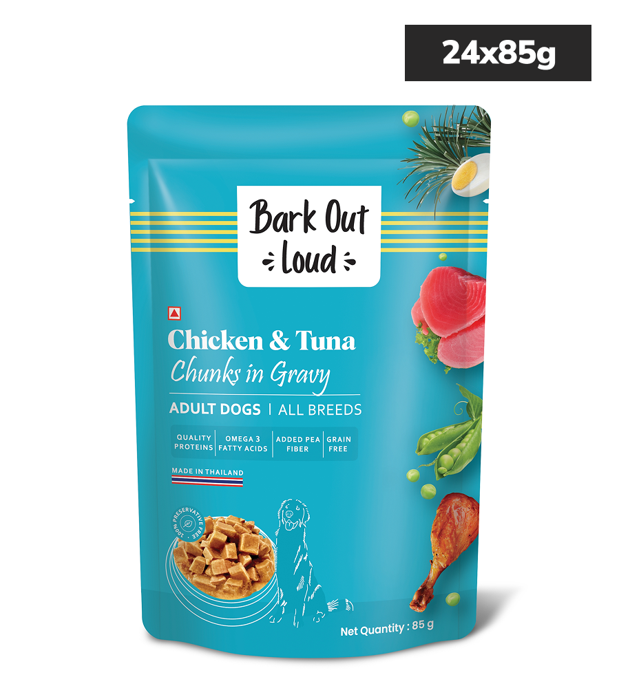 Bark Out Loud Chicken & Tuna Chunks Gravy Adult Dog Wet Food image 6