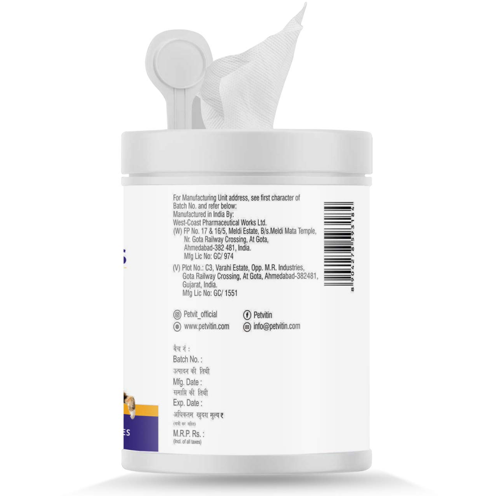 Petvit Paw & Nose Wipes for Dogs and Cats image 3