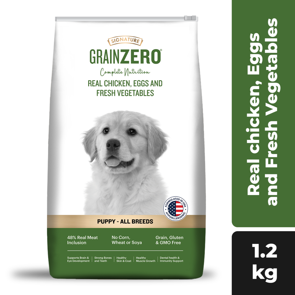 Signature Grain Zero Real Chicken, Egg and Vegetables Puppy Dog Dry Food image 7
