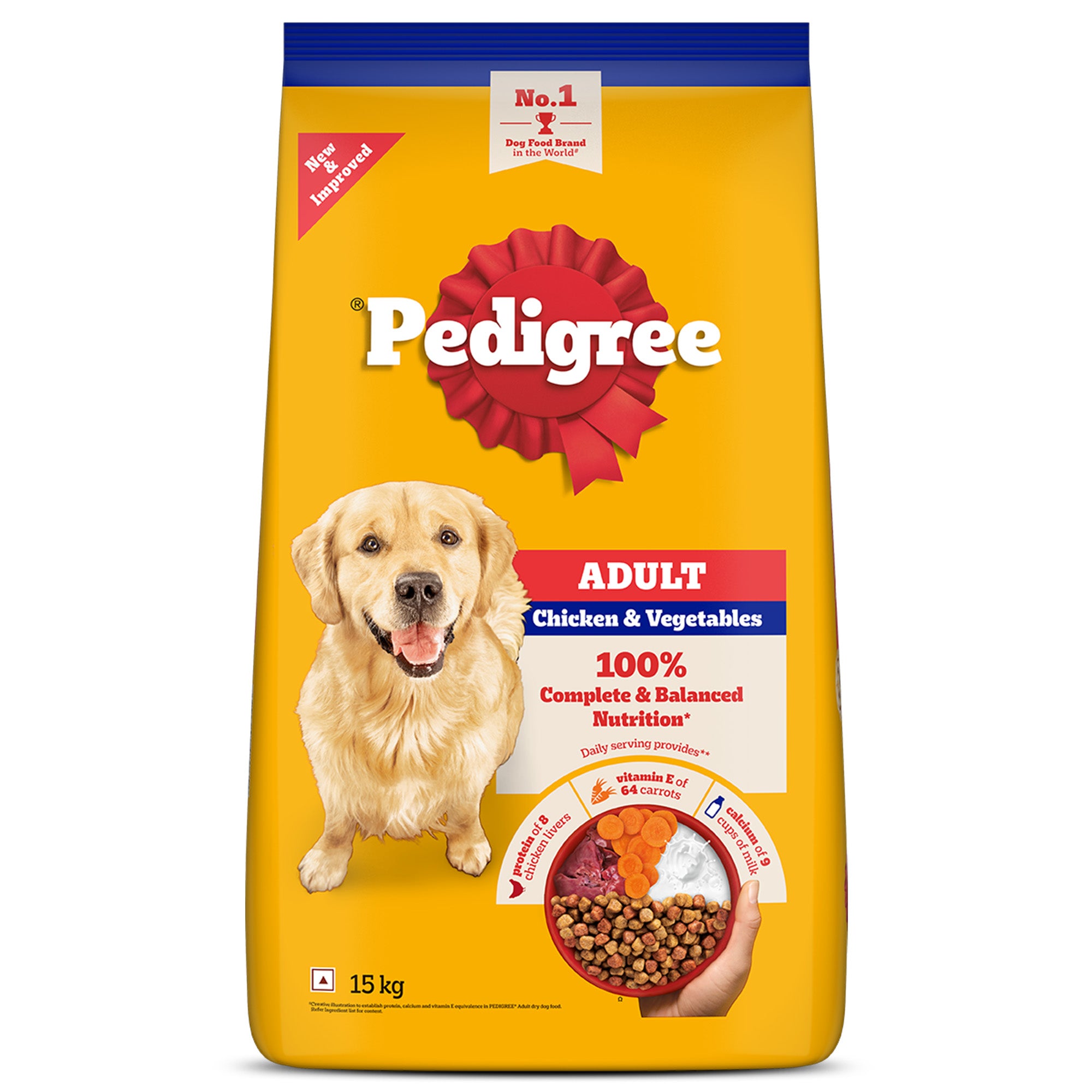 Pedigree Chicken and Vegetables Adult Dog Dry Food image 8