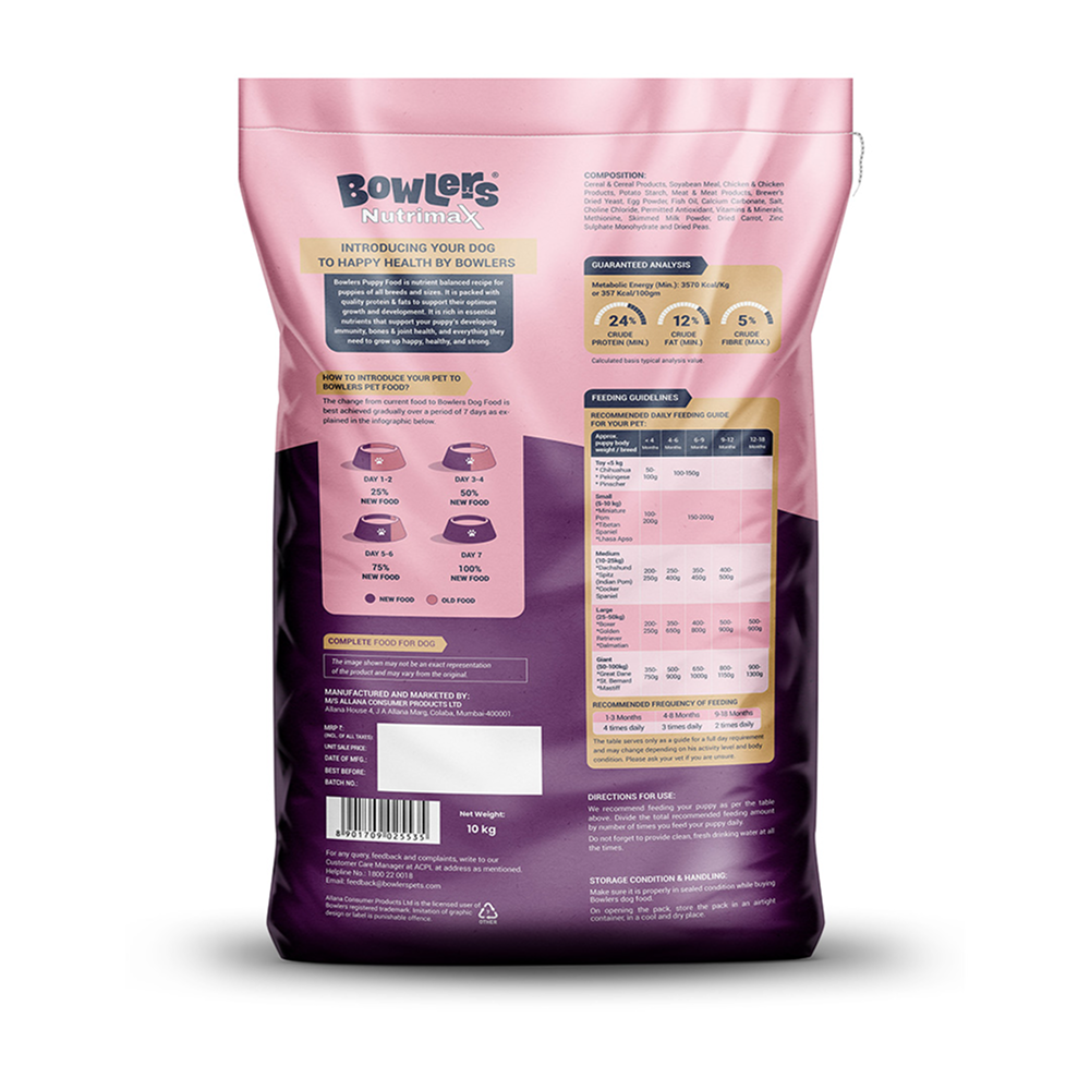 Bowlers Chicken and Milk Nutrimax Puppy Dog Dry Food image 10