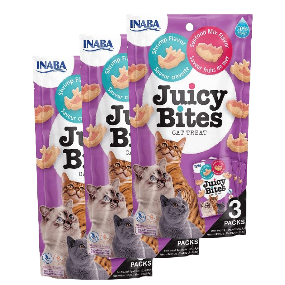 INABA Juicy Bites Shrimp and Seafood Mix Flavoured Cat Treats image 5