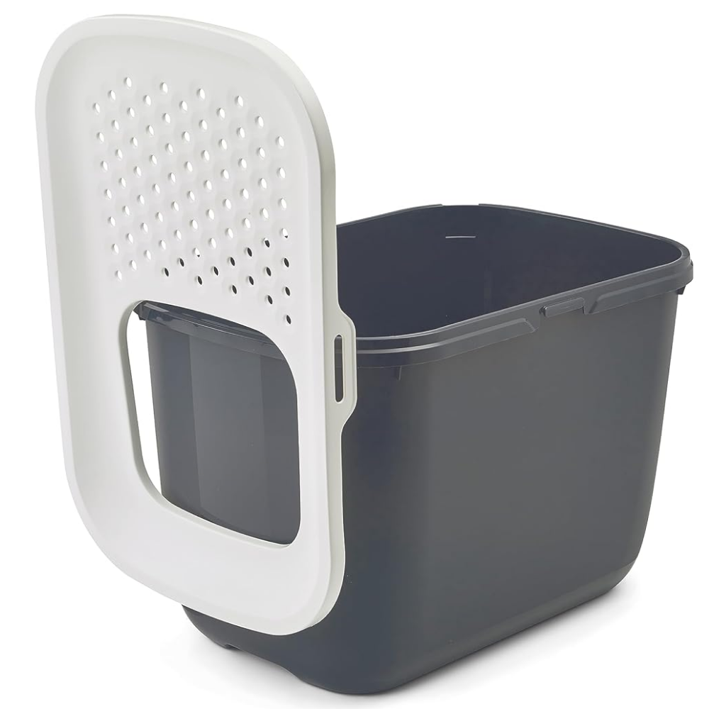 Savic Hop In Modern Litter Tray Box for Cats (Anthracite) image 2