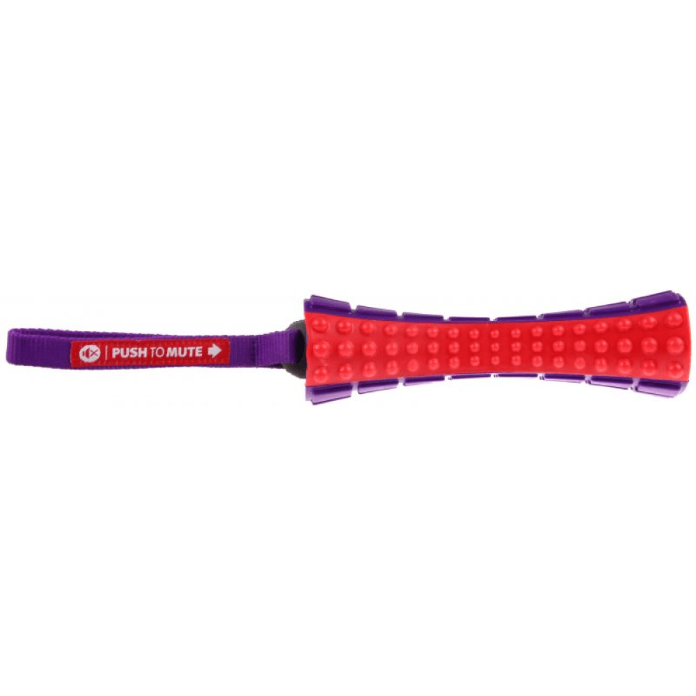 GiGwi Push To Mute Johnny Stick for Dogs (Red/Purple) image 2