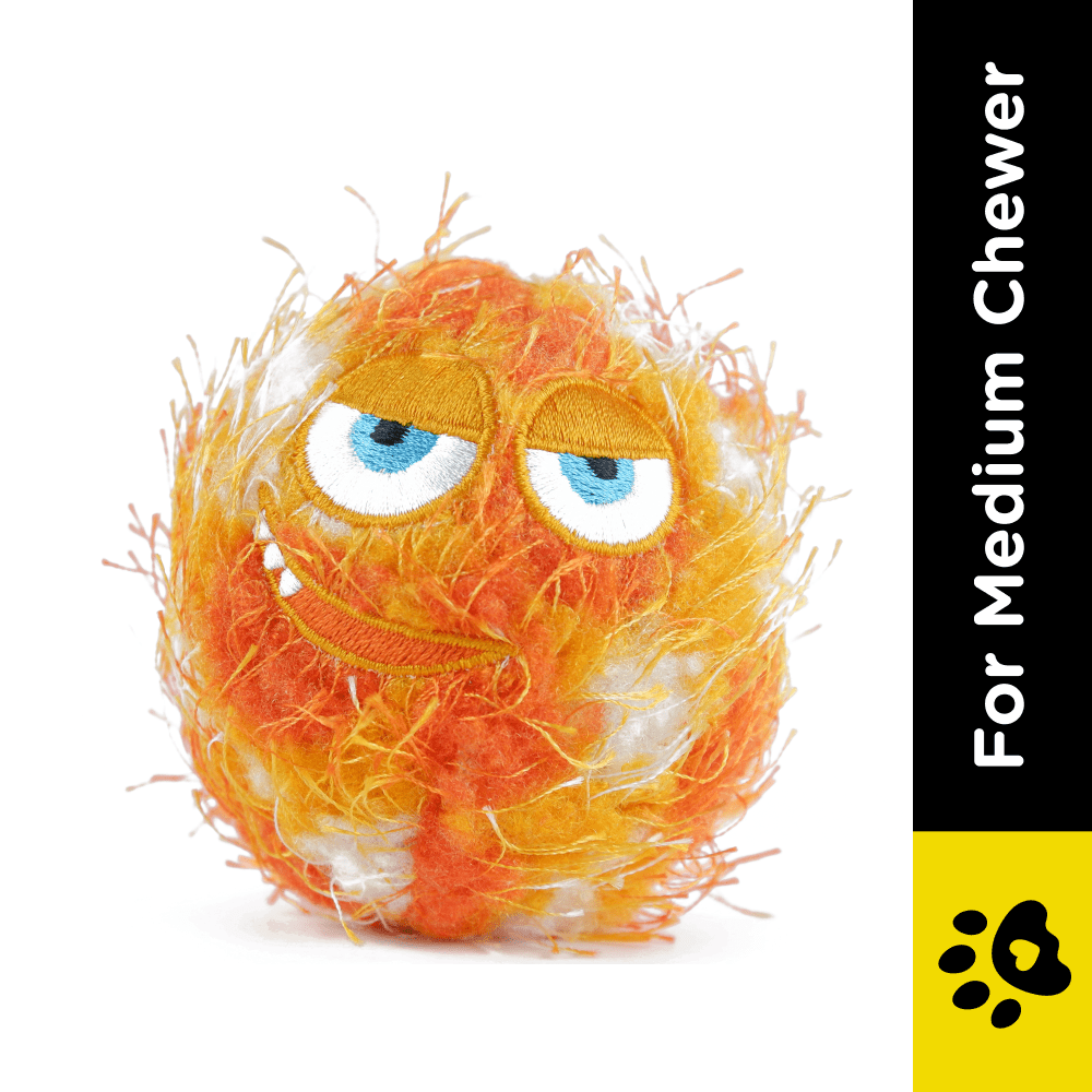 GiGwi Crazy Ball with Foam Rubber Ball and Squeaker Toy for Dogs (Orange) image 2