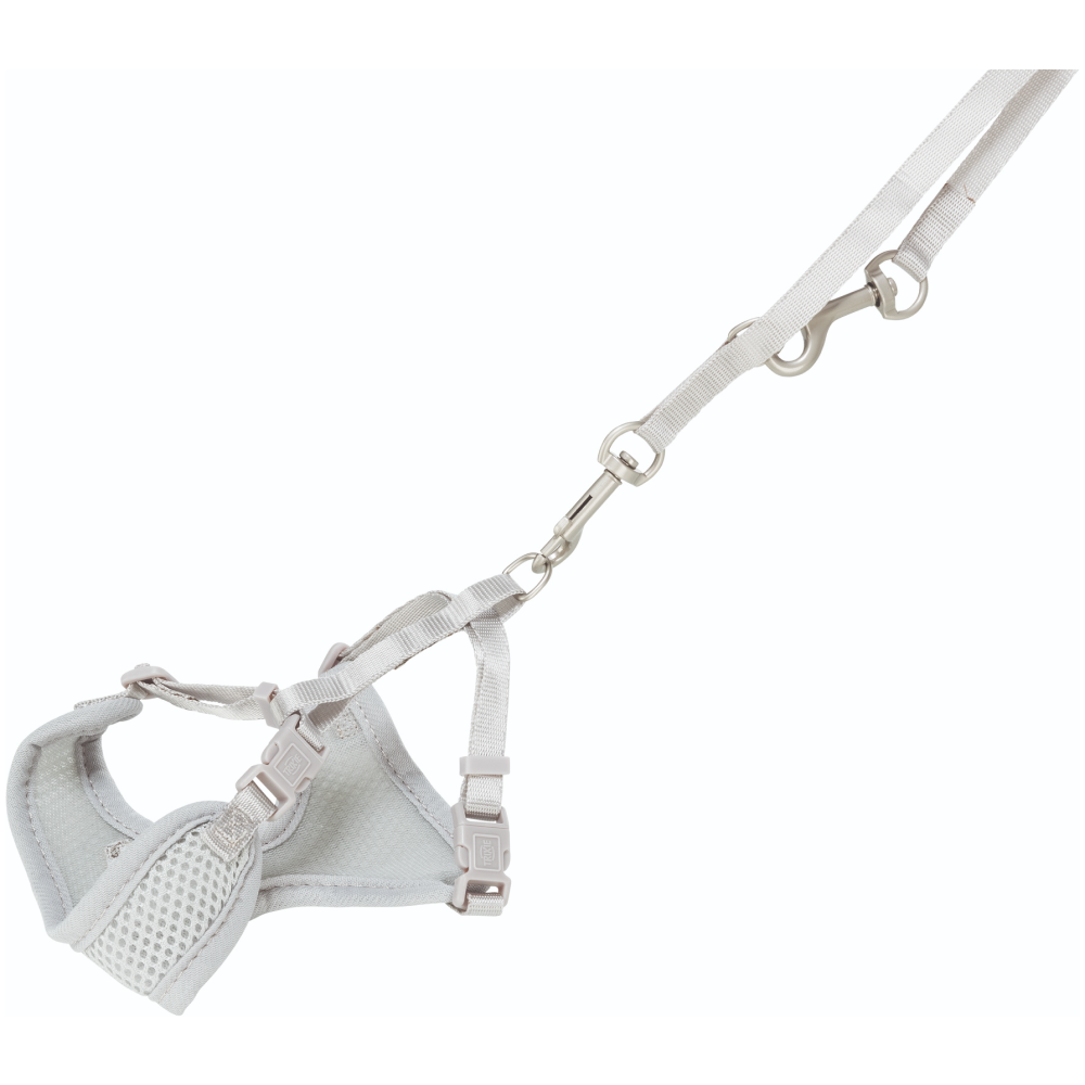 Trixie Junior Harness with Leash for Dogs (Light Grey) image 2