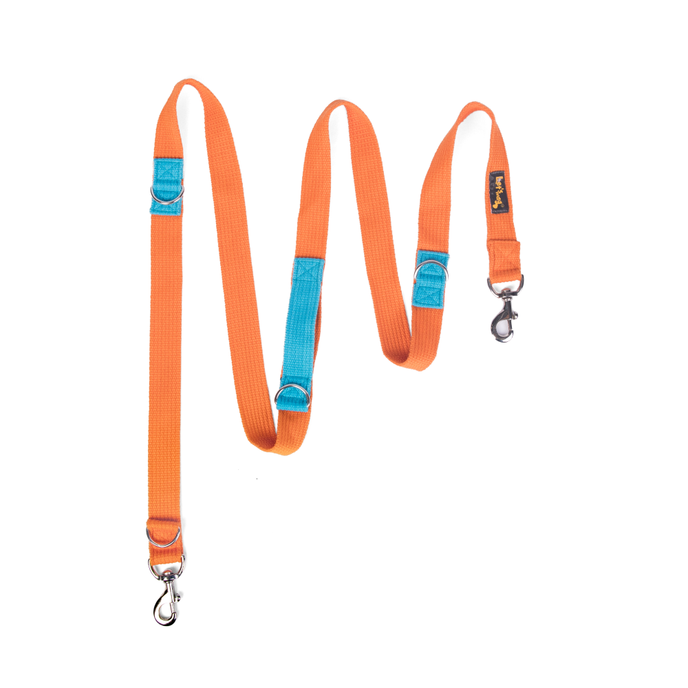 Let's Wag Multi Purpose Leash for Dogs (Orange) image 1