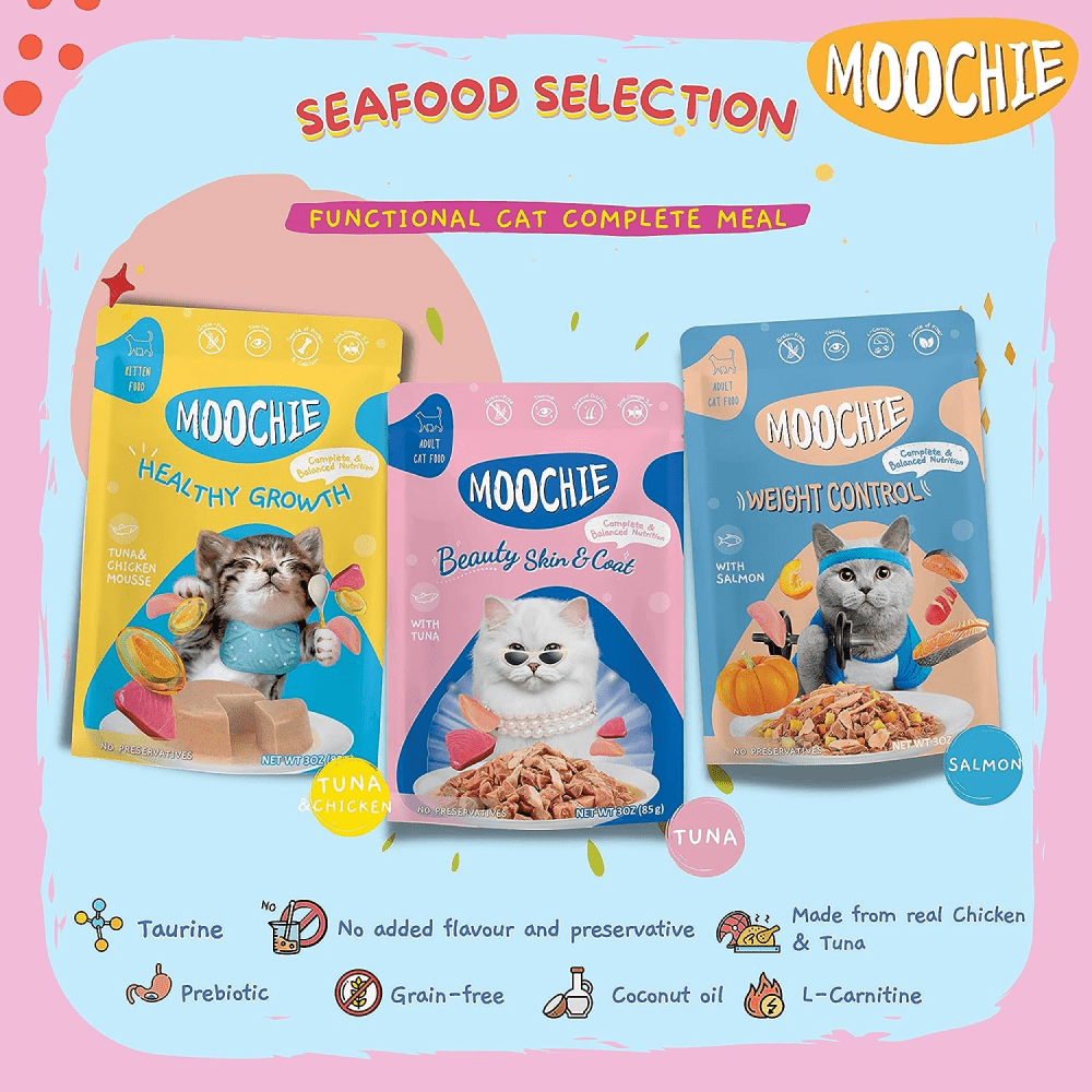 Moochie Salmon Grain Free Weight Control Cat Wet Food image 3