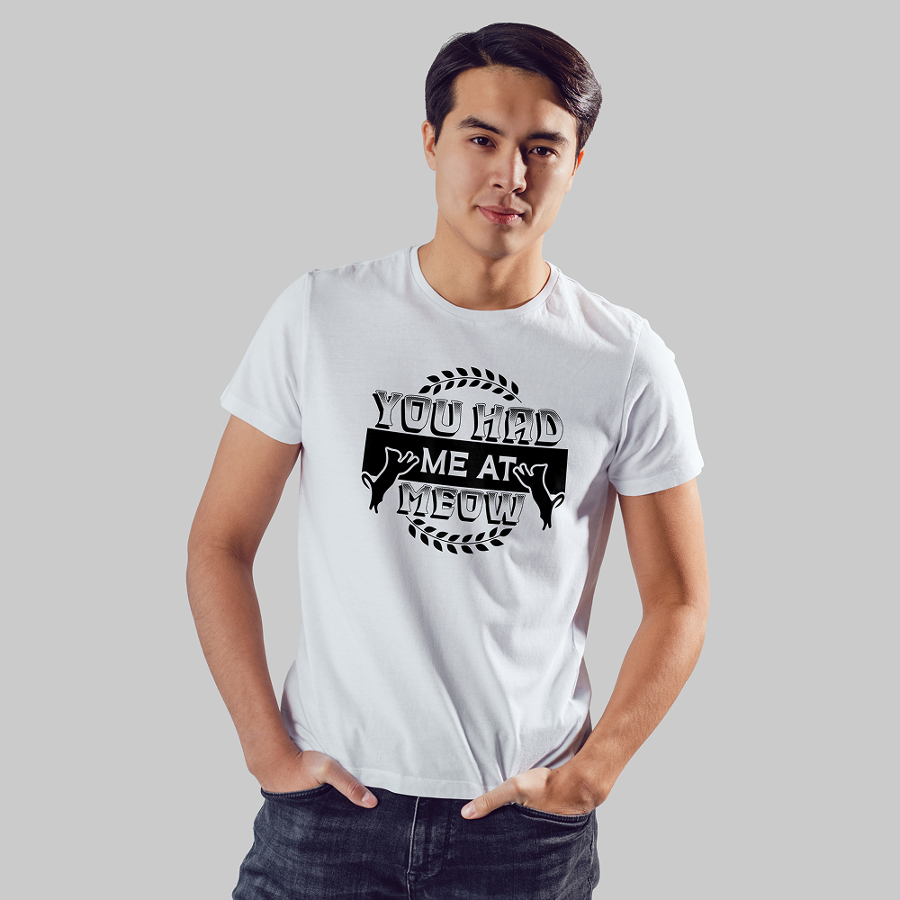 Seek Buy Love You Had Me At Meow Unisex Tee Tshirt (white)