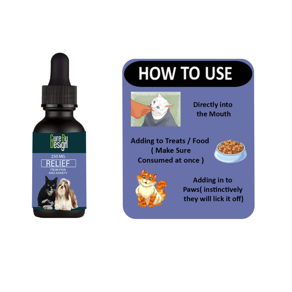 Cure By Design 250mg Relief Oil for Small Animals image 2