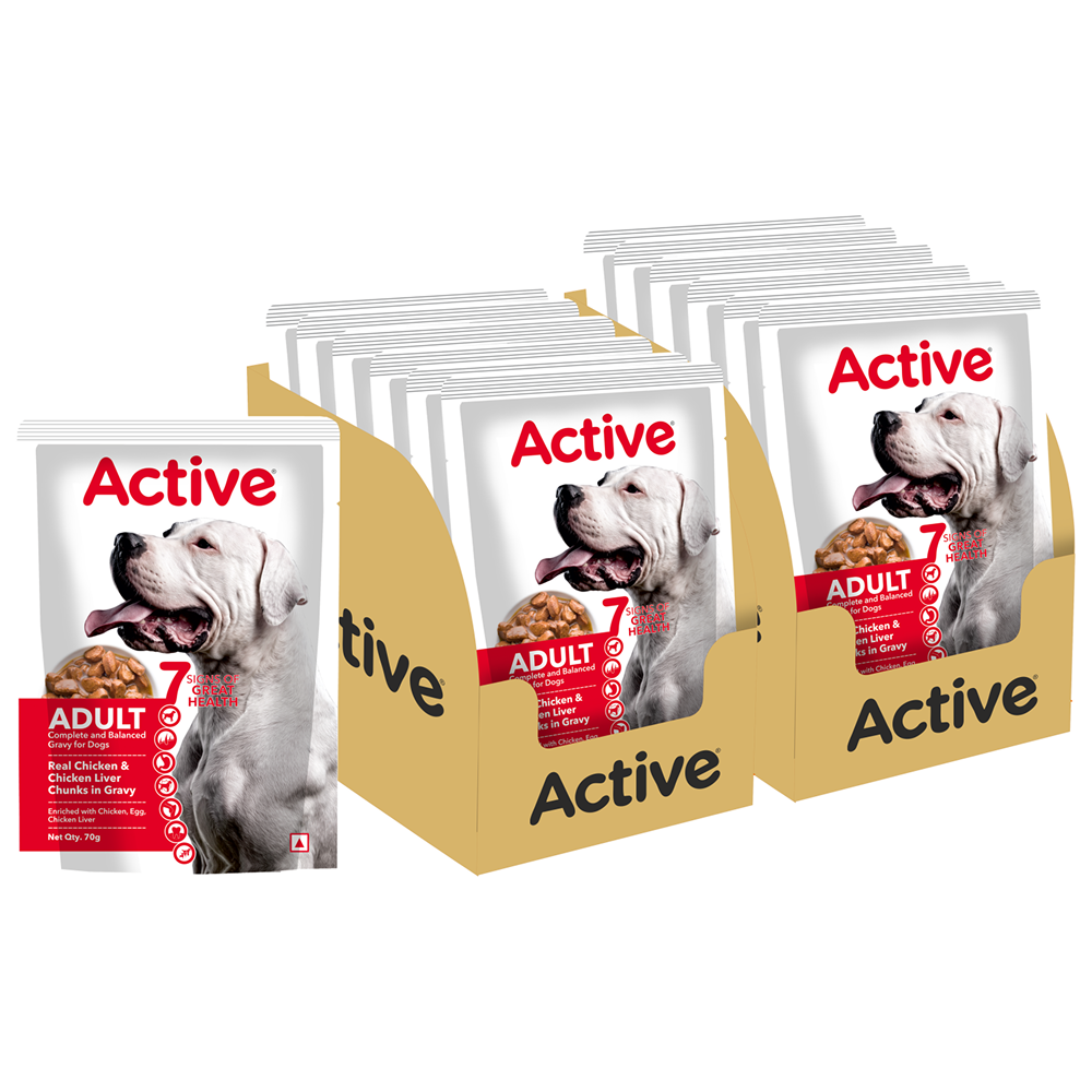 Active Real Chicken & Chicken Liver Chunks in Gravy Adult Dog Wet Food (Buy 1 Get 1) image 6