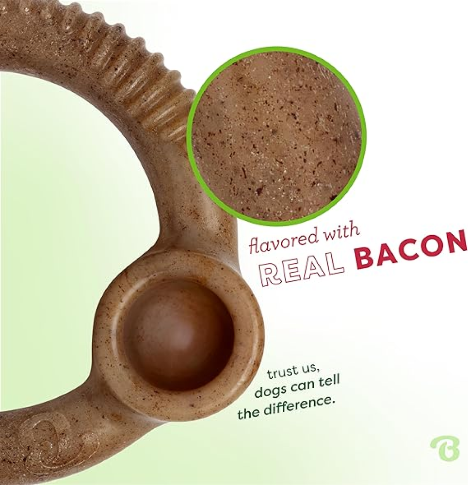 Benebone Bacon Flavoured Ring Bone Chew Toy for Dogs image 4