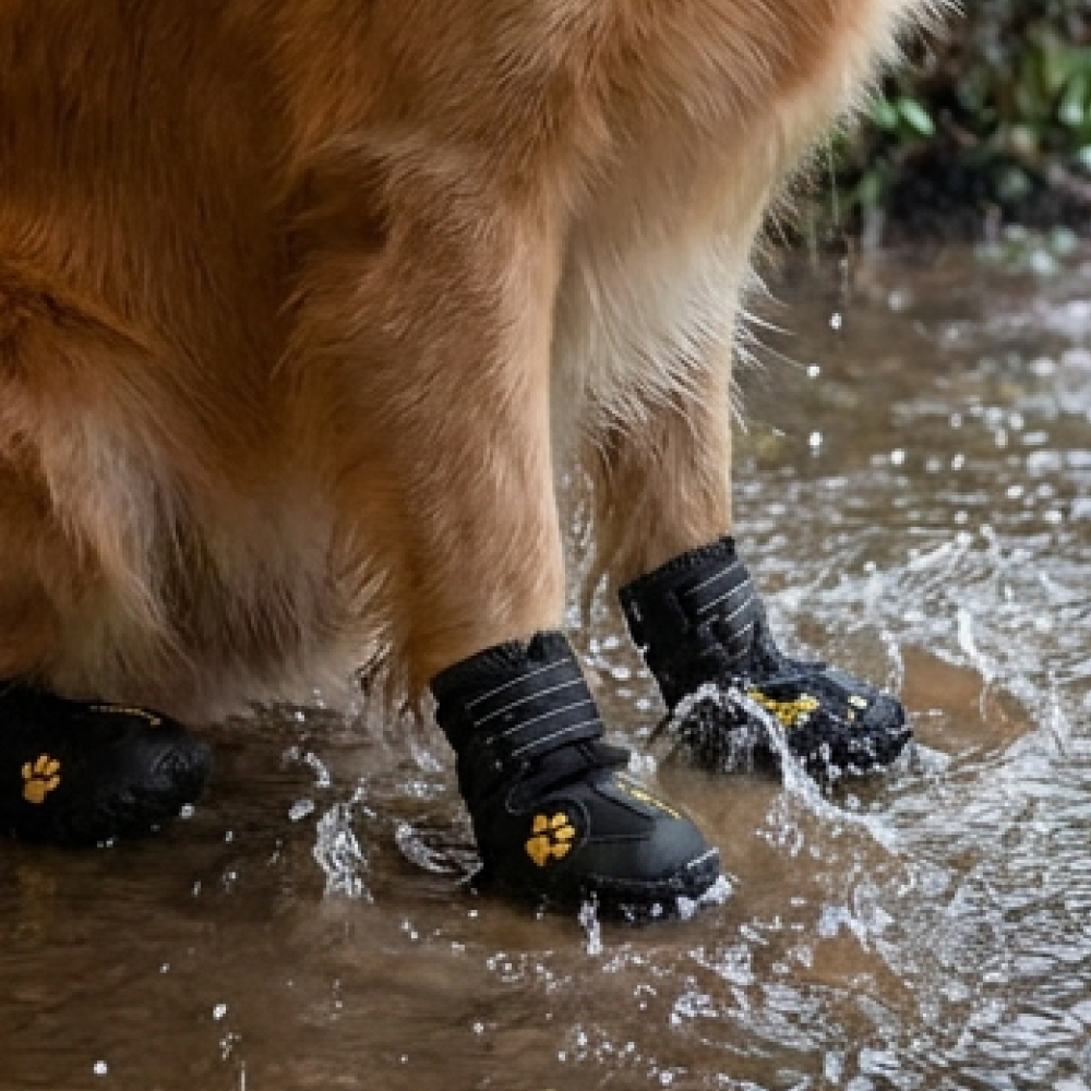 Truelove Waterproof Pet Boots for Dogs (Black, Set of 4) image 3
