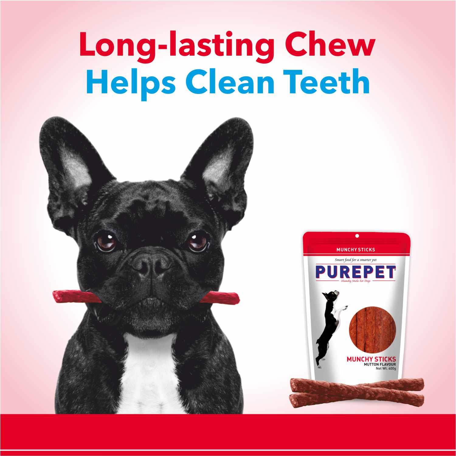 Purepet Mutton Flavour Munchy Sticks Dog Treat image 6