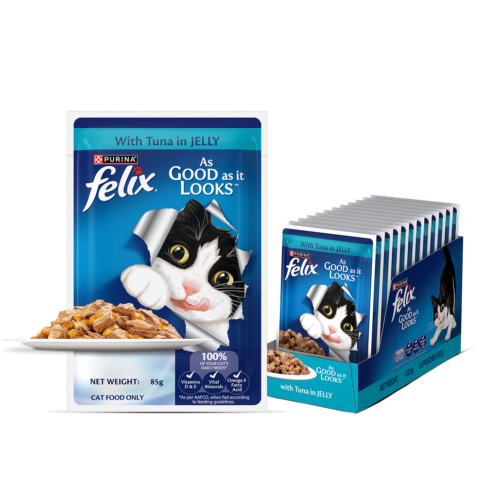 Purina Felix with Tuna in Jelly Adult Complete and Balanced Cat Wet Food image 8