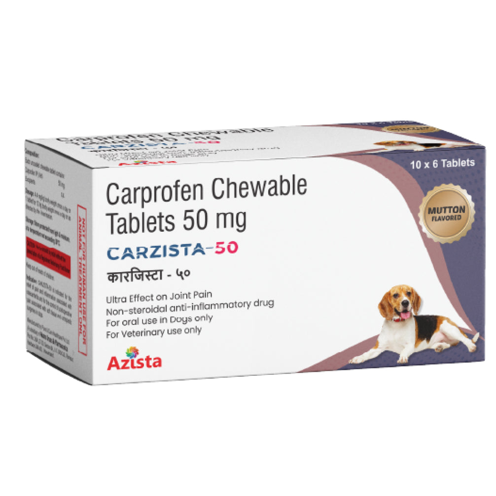 Azista Carzista 50mg Tablets (Carprofen) for Dogs