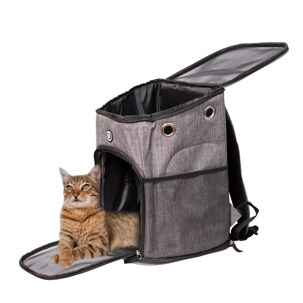 Barkbutler x Fofos Backpack Carrier for Small Dogs and Cats (Grey) image 6