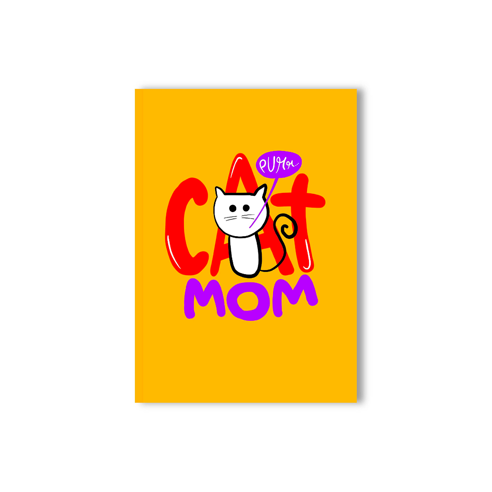 Doodlebawa Cat Mom Pocket Notebook A6 Notebook