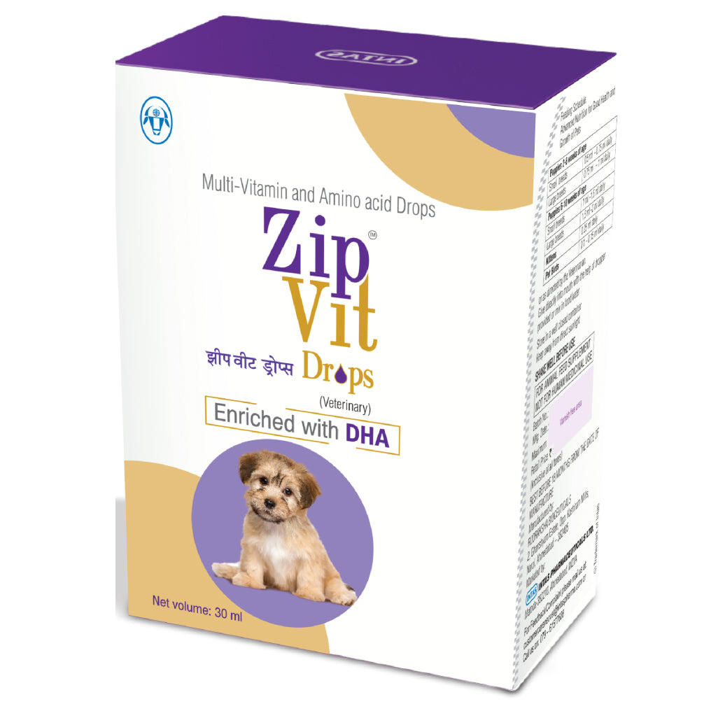 Intas Zipvit Drops Multi Vitamin Supplement for Puppies and Kitten (30ml) image 3