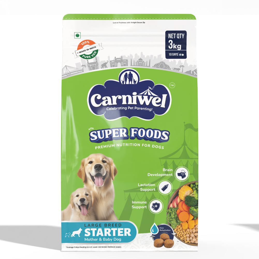 Carniwel Superfoods Veg Kibble Starter For Large Breed Mother & Baby Dog Dry Food image 7