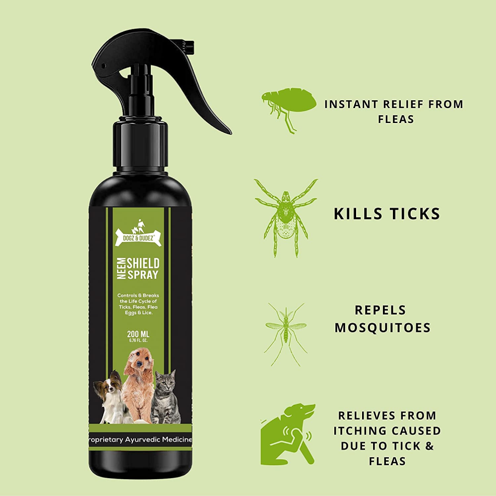 DOGZ & DUDEZ Natural Neem Shield Tick & Flea Repellent Spray for Dogs and Cats image 7