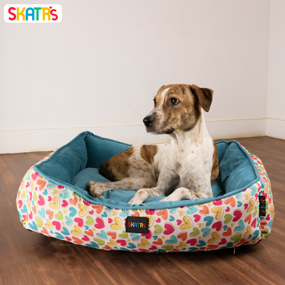 Skatrs Cozy Love Printed Lounge Bed for Dogs and Cats image 3