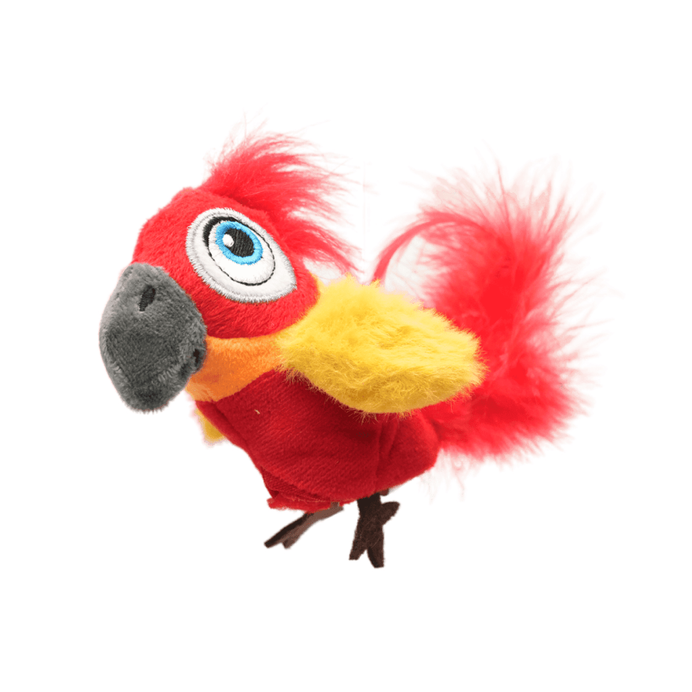 Barkbutler x Fofos Parrot with Catnip Balls Interactive Toy for Cats (Red) image 2