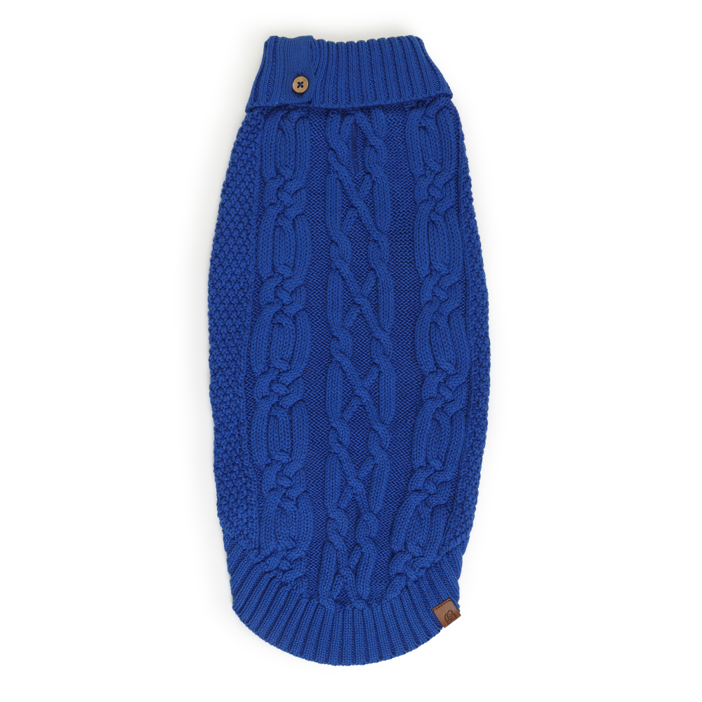 The Happy Lots Chunky Sweaters for Dogs (Bright Blue) image 4