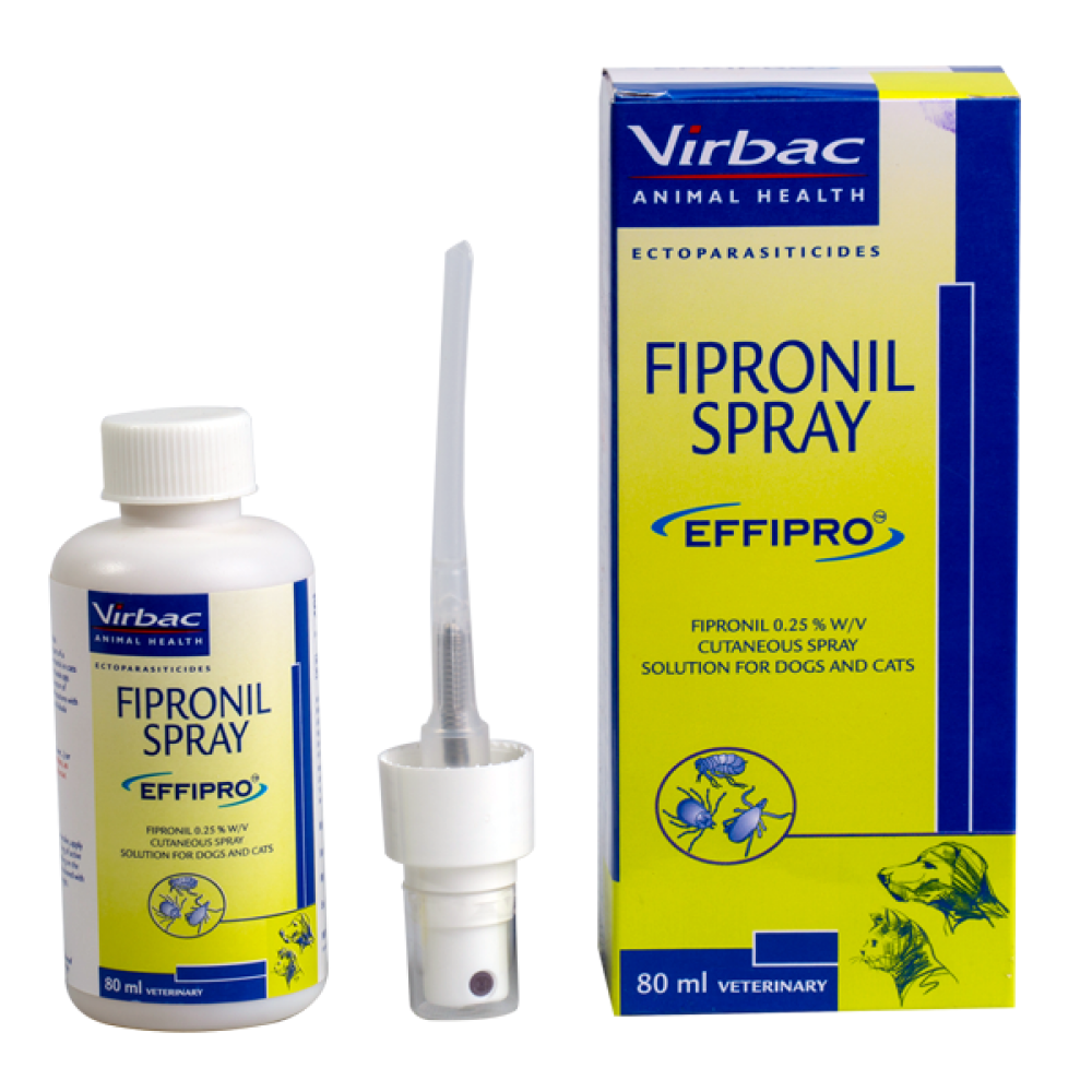 Virbac Effipro (Fipronil) Tick and Flea Control Spray for Dogs & Cats (80ml) image 2