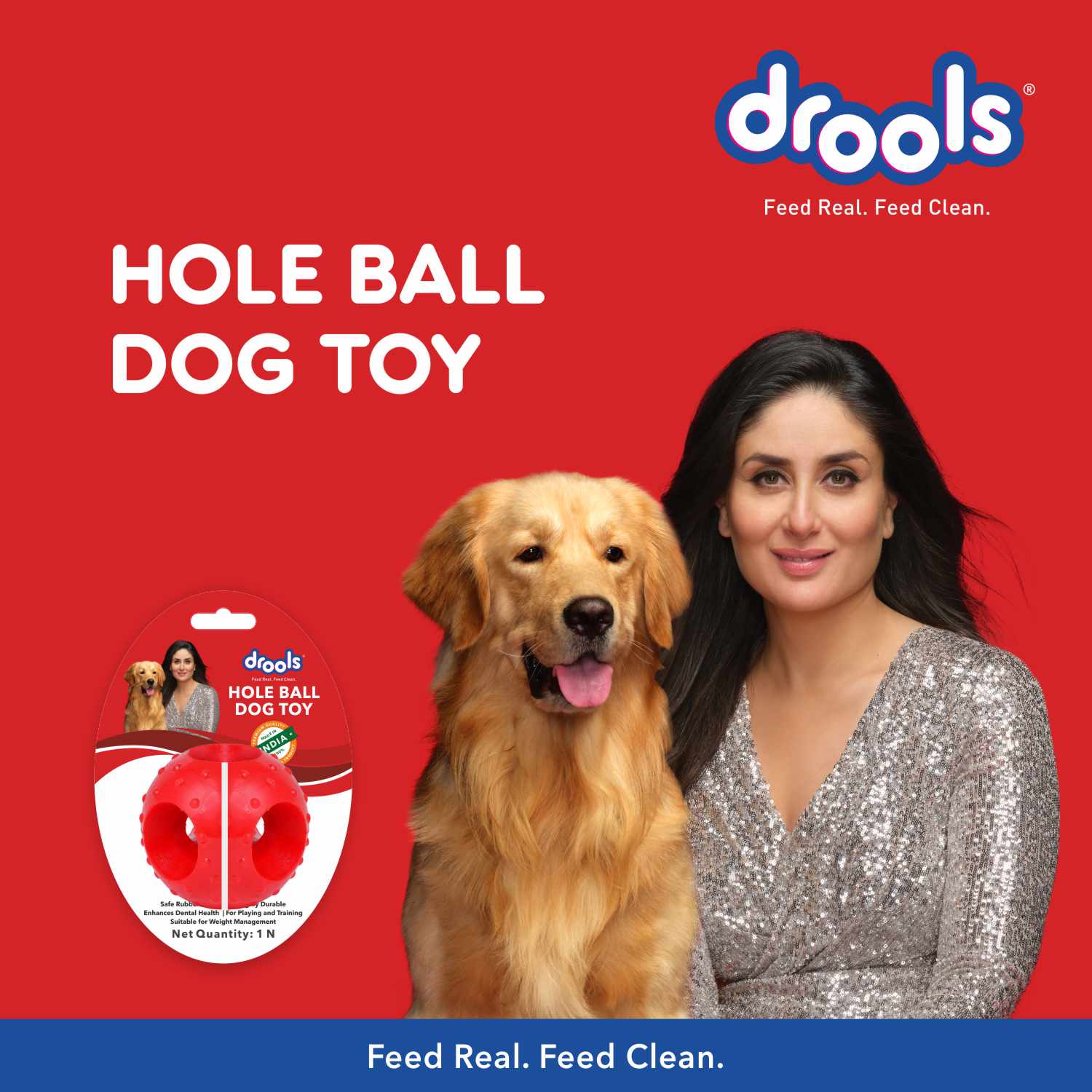 Drools Non Toxic Rubber Hole Ball Teething Toy for Puppies and Dogs | For Aggressive Chewers image 6