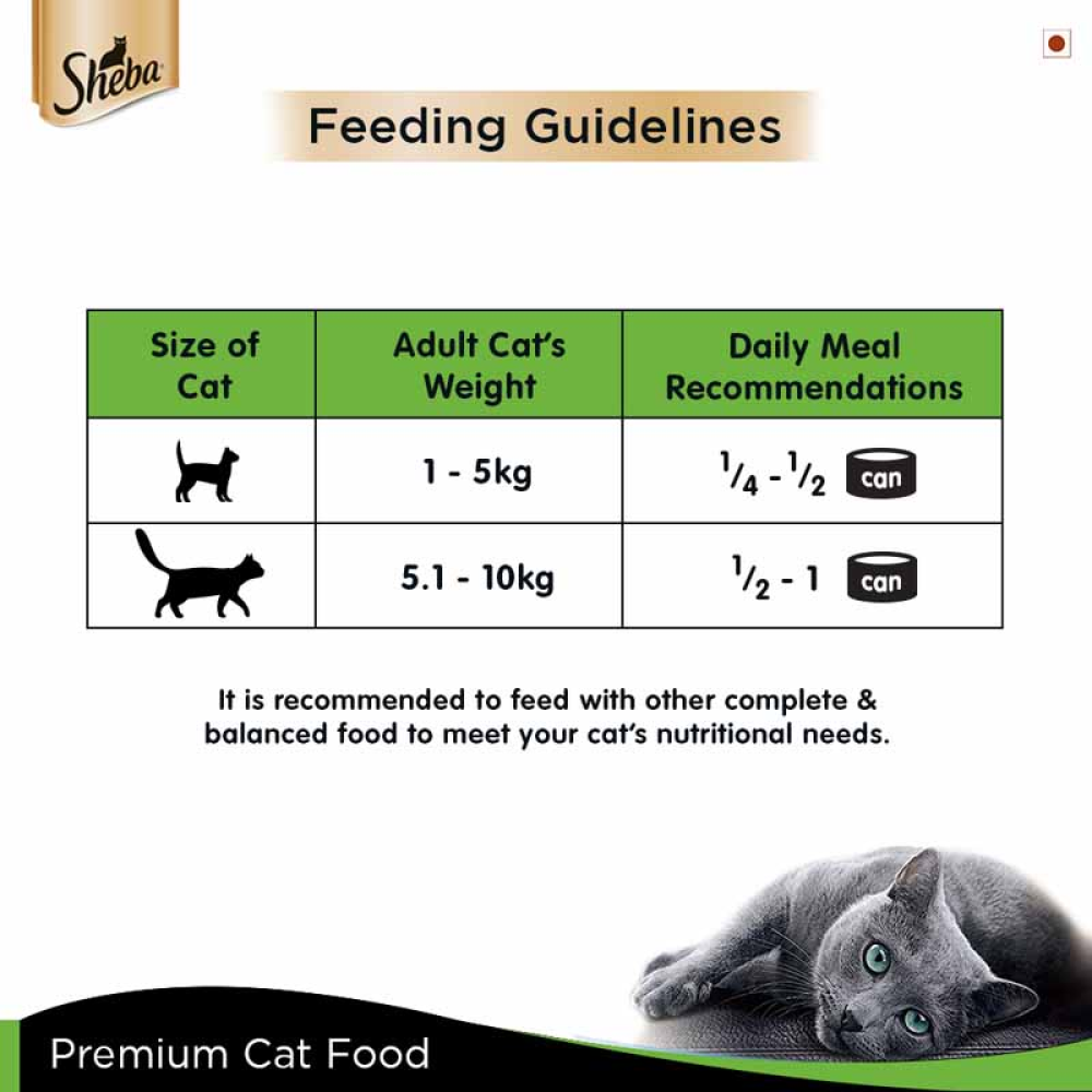 Sheba Complete Nutrition Tuna White Meat & Snapper In Gravy Cat Wet Food and Salmon Flavour Irresistible Cat Dry Food Combo image 6