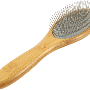M PETS Bamboo Ball Pin Grooming Brush for Dogs and Cats (Brown)