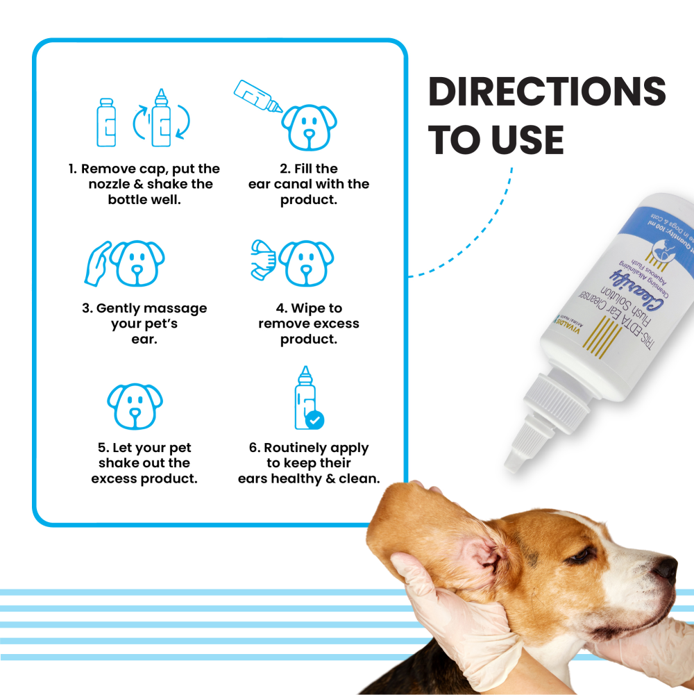 Vivaldis Clearify Ear Cleanser (Tris EDTA) for Dogs & Cats (100ml) image 5