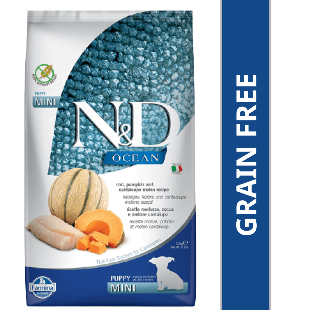 Farmina N&D Ocean Codfish Pumpkin & Cantaloupe Melon Puppy Mini Dry Food image 10