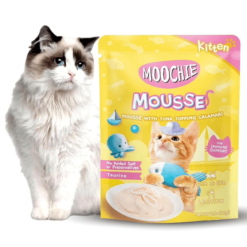 Moochie Mousse with Tuna Topping Calamari Cat Treats image 5