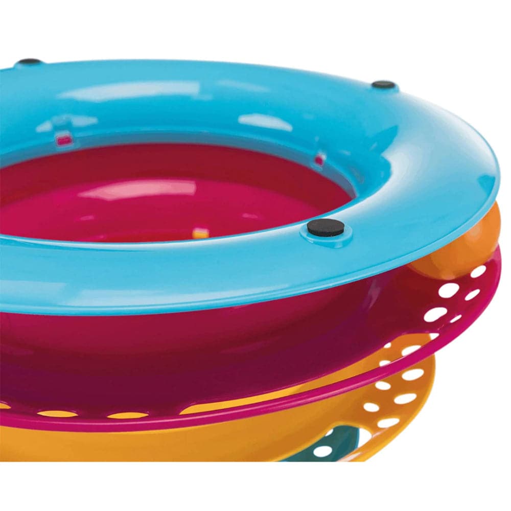 Trixie Circle Tower Catch the Balls Toy for Cats (Blue/Yellow/Pink) image 3