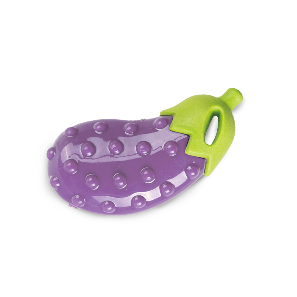 Barkbutler x Fofos Vegi Bites Eggplant Squeaky Toy for Dogs image 7