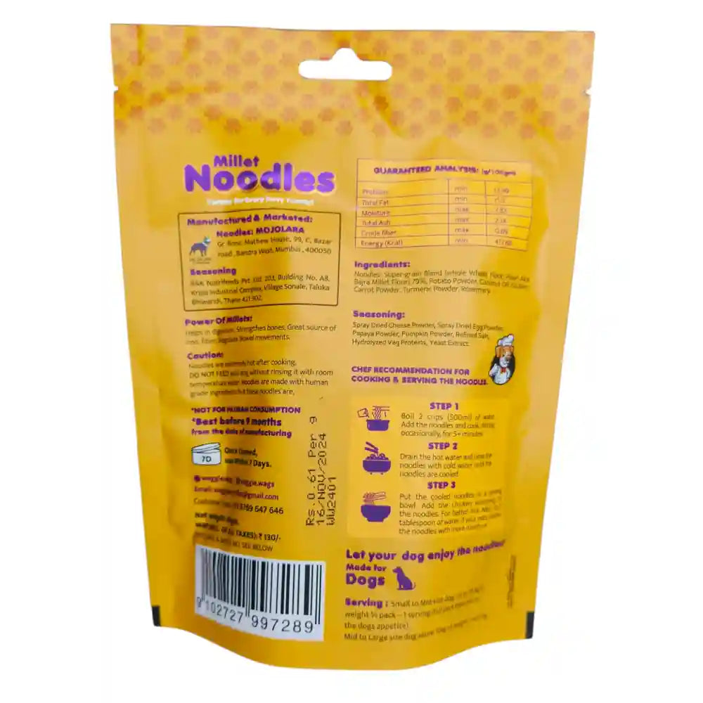 Waggie Wag Egg & Cheese Millet Noodles for Dogs image 4