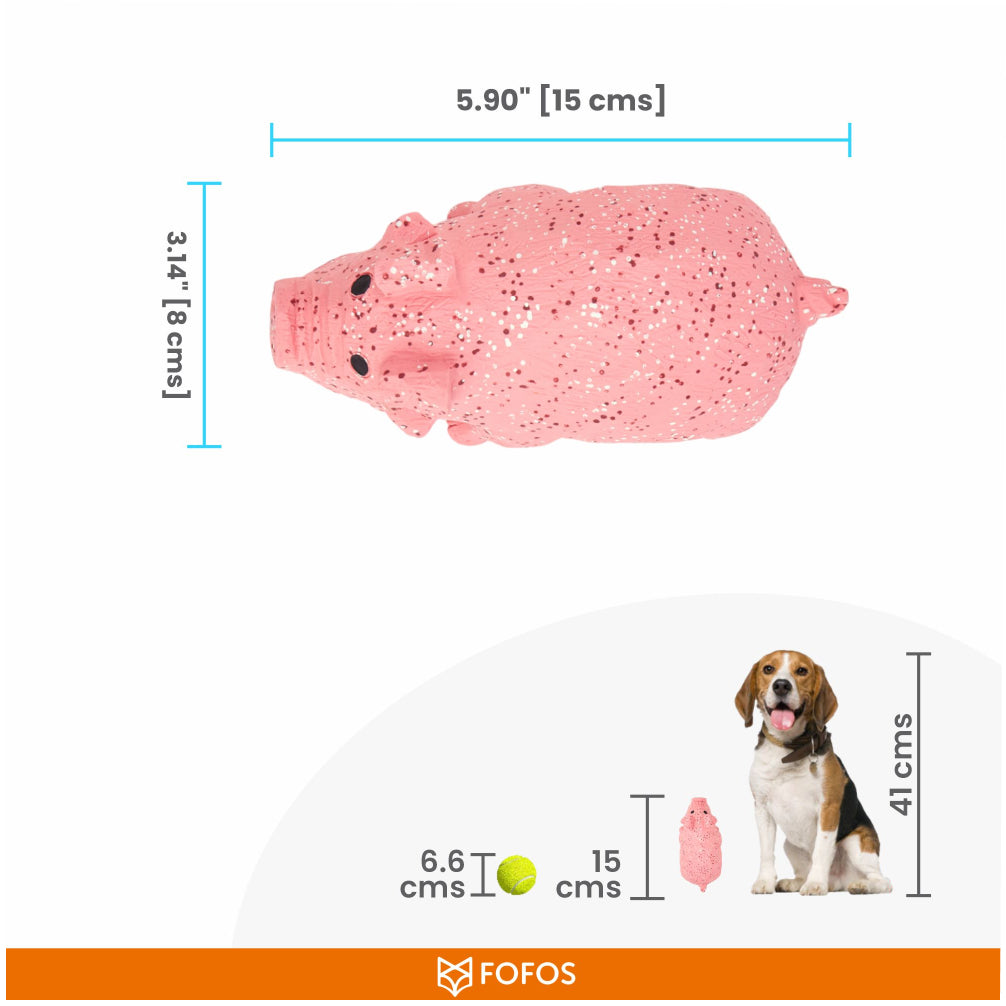 Fofos Pig Shaped Latex Toy for Dogs image 4